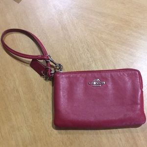 Red coach wristlet